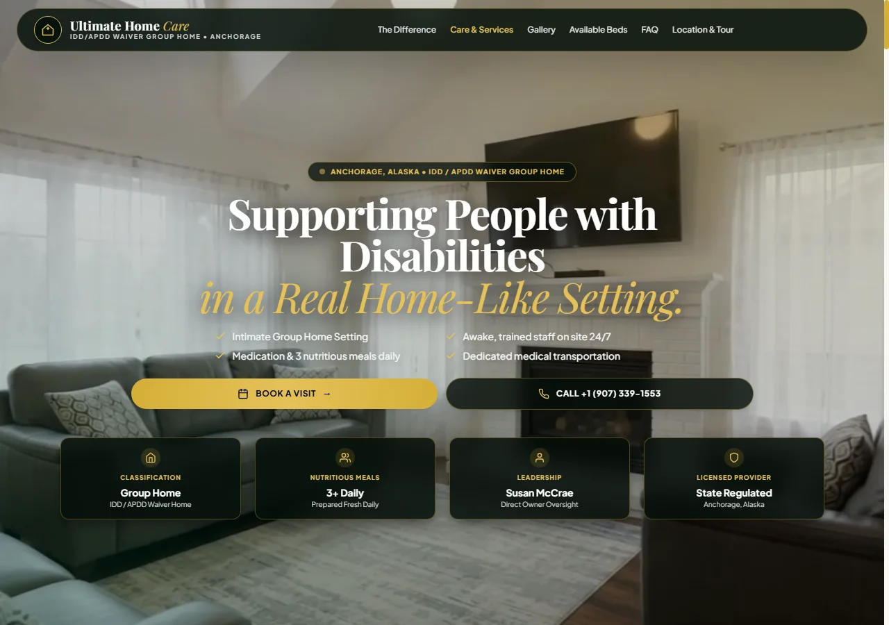 Ultimate Home Care — Serene Meadows Living | AR Webcrafts