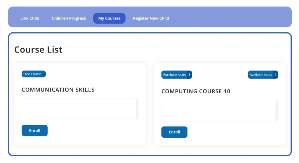 Tutorlms Parent Student Access My Courses 1.Png | AR Webcrafts