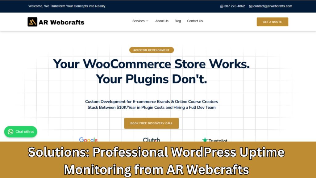 Solutions: Professional WordPress Uptime Monitoring from AR Webcrafts